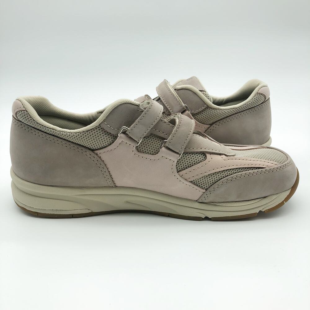 SAS Womens TMV - EZ Strap Sneakers Size 5.5 WW Taupe Pink Leather NIB - Picture 3 of 10